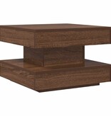 VidaXL Salontafel 360 graden draaibaar 50x50x34,5 cm bruin eikenkleur