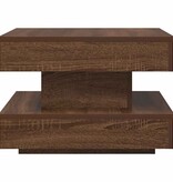 VidaXL Salontafel 360 graden draaibaar 50x50x34,5 cm bruin eikenkleur