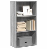 VidaXL Boekenkast 60x30x114 cm bewerkt hout grijs sonoma eikenkleurig