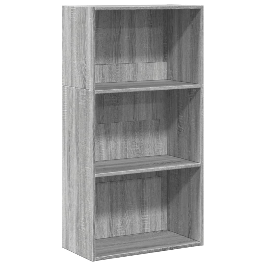 VidaXL Boekenkast 60x30x114 cm bewerkt hout grijs sonoma eikenkleurig