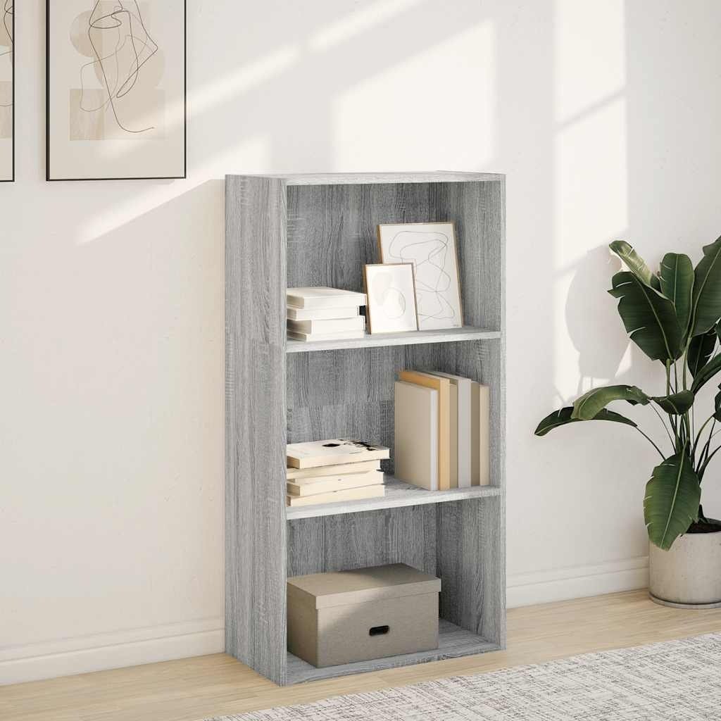VidaXL Boekenkast 60x30x114 cm bewerkt hout grijs sonoma eikenkleurig