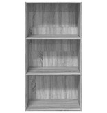VidaXL Boekenkast 60x30x114 cm bewerkt hout grijs sonoma eikenkleurig