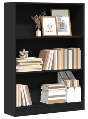VidaXL Boekenkast 80x24x109 cm bewerkt hout zwart