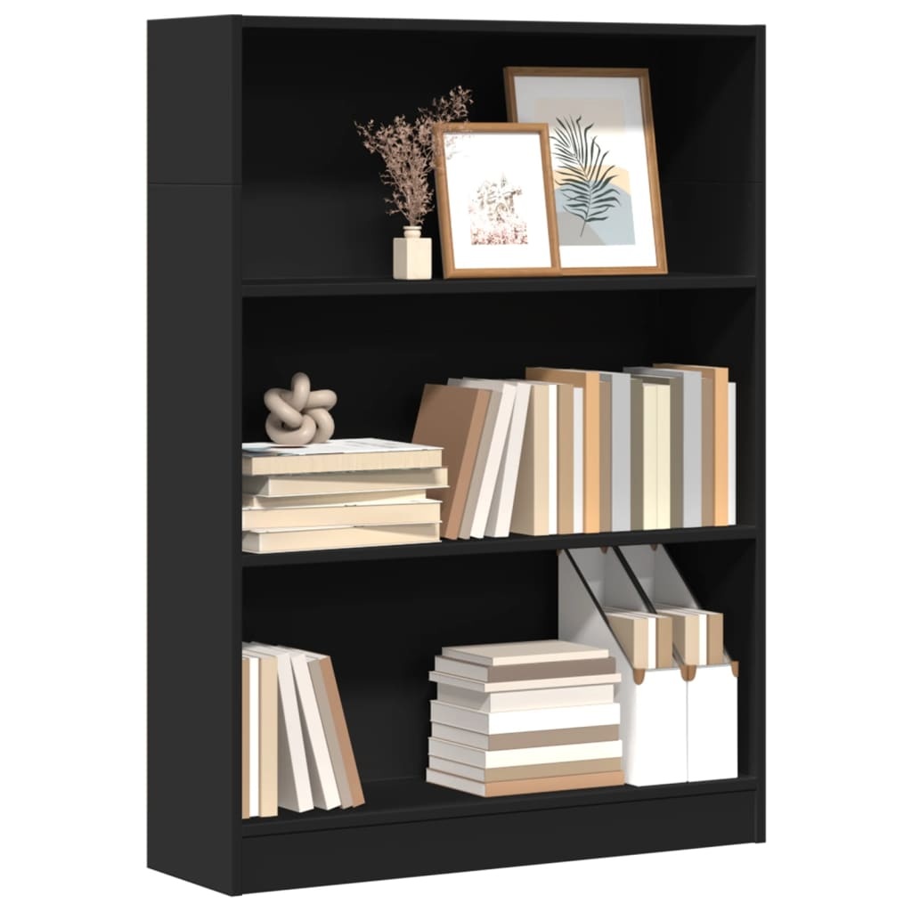 VidaXL Boekenkast 80x24x109 cm bewerkt hout zwart