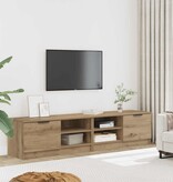 VidaXL Tv-meubelen 2 st 80x35x36,5 cm bewerkt hout artisanaal eiken