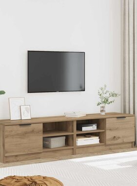 VidaXL Tv-meubelen 2 st 80x35x36,5 cm bewerkt hout artisanaal eiken