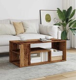 VidaXL Salontafel 100x50x40 cm bewerkt hout oud houtkleurig