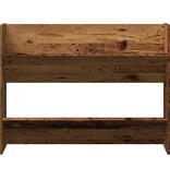 VidaXL Wandschoenenkast 80x18x60 cm bewerkt hout oud houtkleurig