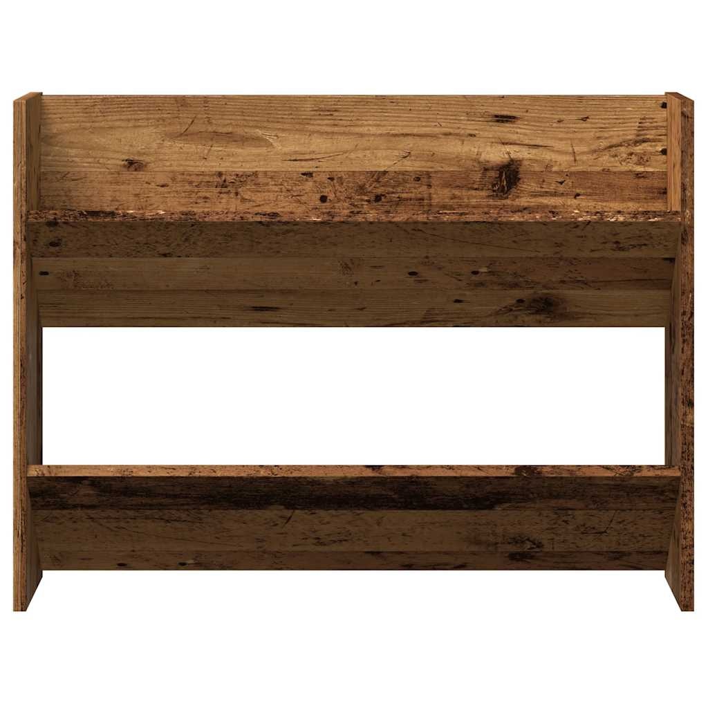 VidaXL Wandschoenenkast 80x18x60 cm bewerkt hout oud houtkleurig