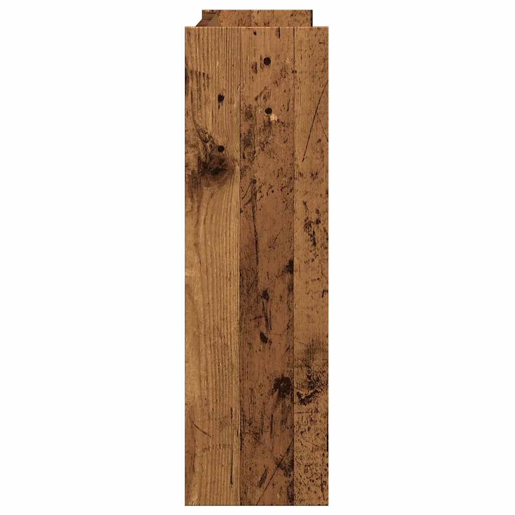 VidaXL Wandschoenenkast 80x18x60 cm bewerkt hout oud houtkleurig