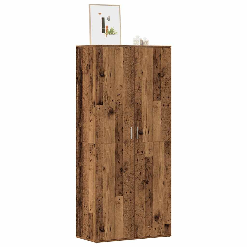 VidaXL Schoenenkast 80x39x178 cm bewerkt hout oud houtkleurig