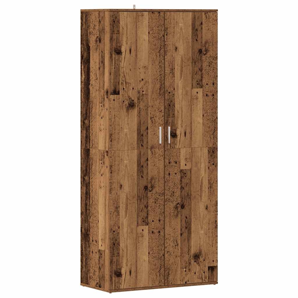 VidaXL Schoenenkast 80x39x178 cm bewerkt hout oud houtkleurig