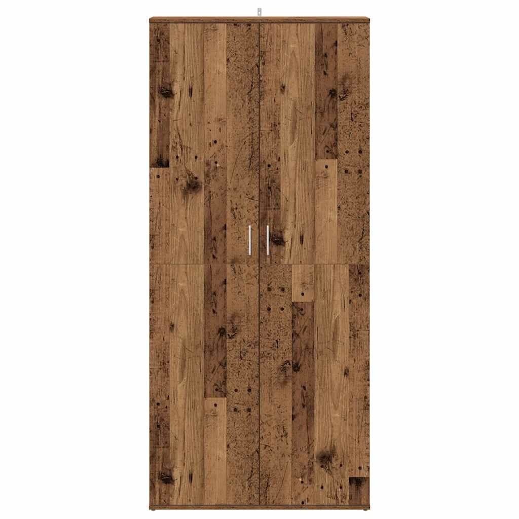 VidaXL Schoenenkast 80x39x178 cm bewerkt hout oud houtkleurig