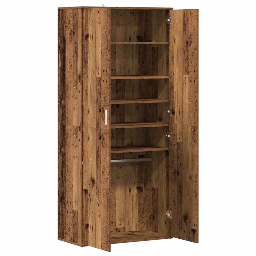 VidaXL Schoenenkast 80x39x178 cm bewerkt hout oud houtkleurig