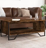 VidaXL Salontafel 100x51x40 cm bewerkt hout gerookt eikenkleurig