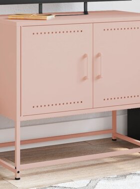 VidaXL Tv-meubel 68,5x39x60,5 cm staal roze