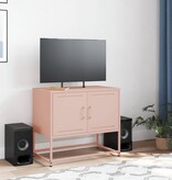 VidaXL Tv-meubel 68,5x39x60,5 cm staal roze
