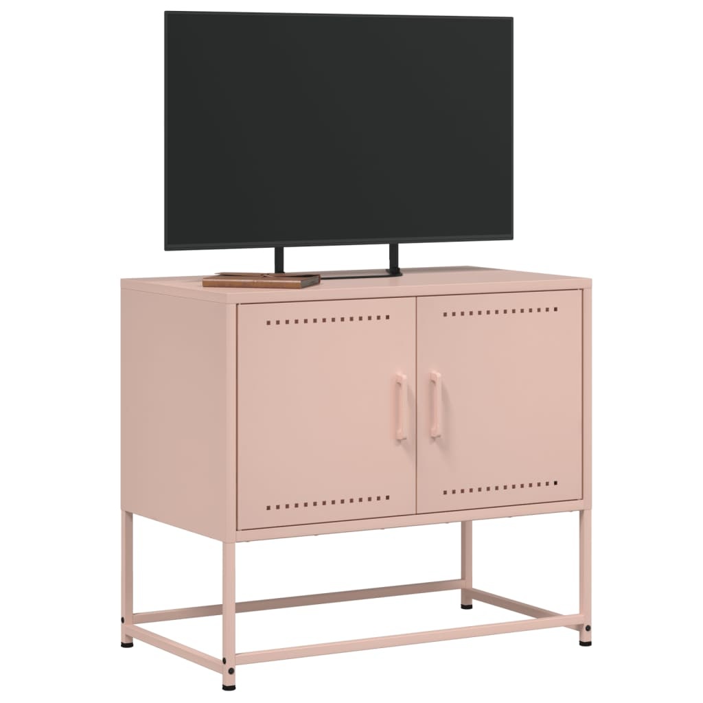 VidaXL Tv-meubel 68,5x39x60,5 cm staal roze