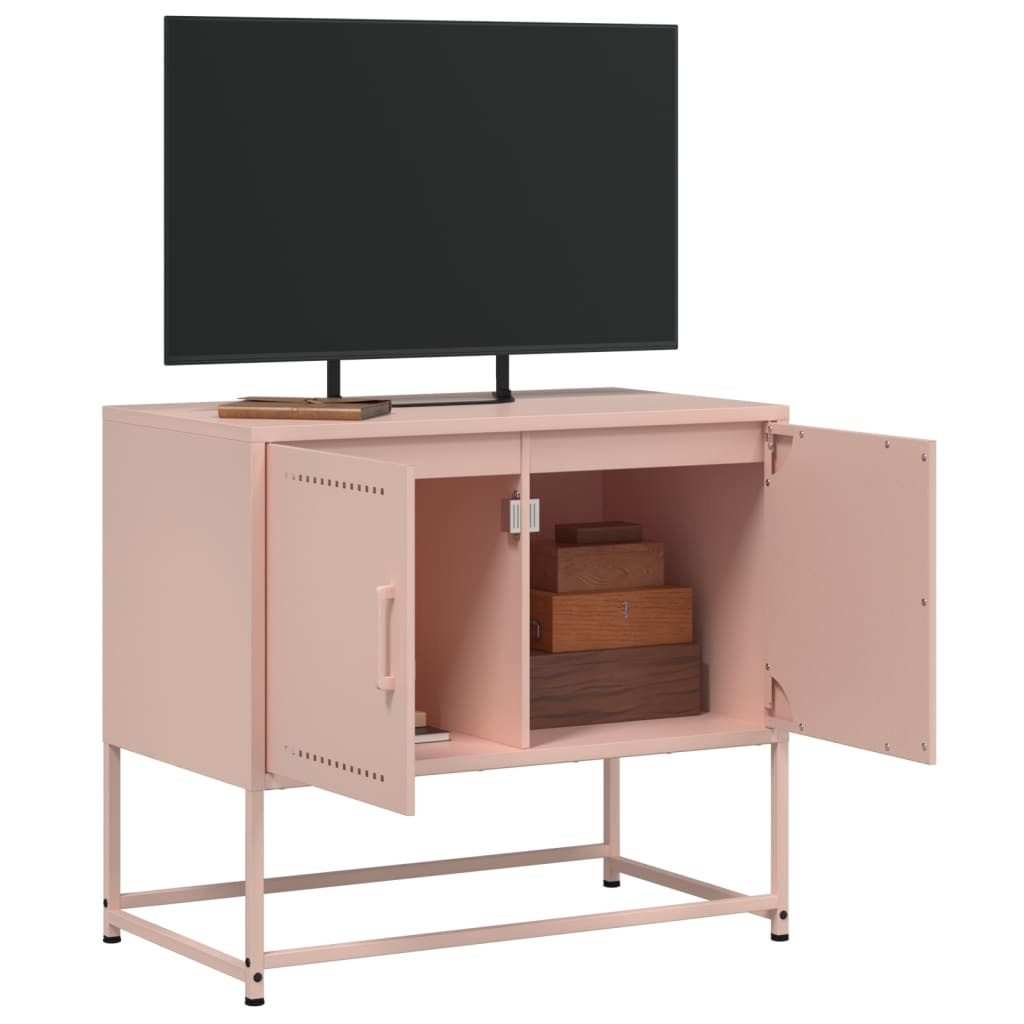 VidaXL Tv-meubel 68,5x39x60,5 cm staal roze