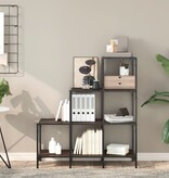 VidaXL Boekenkast 92x30x102 cm bewerkt hout en metaal bruin eiken