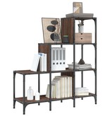VidaXL Boekenkast 92x30x102 cm bewerkt hout en metaal bruin eiken
