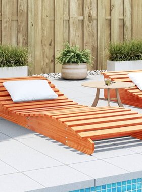 VidaXL Ligbed 205x70x31,5 cm massief grenenhout wasbruin