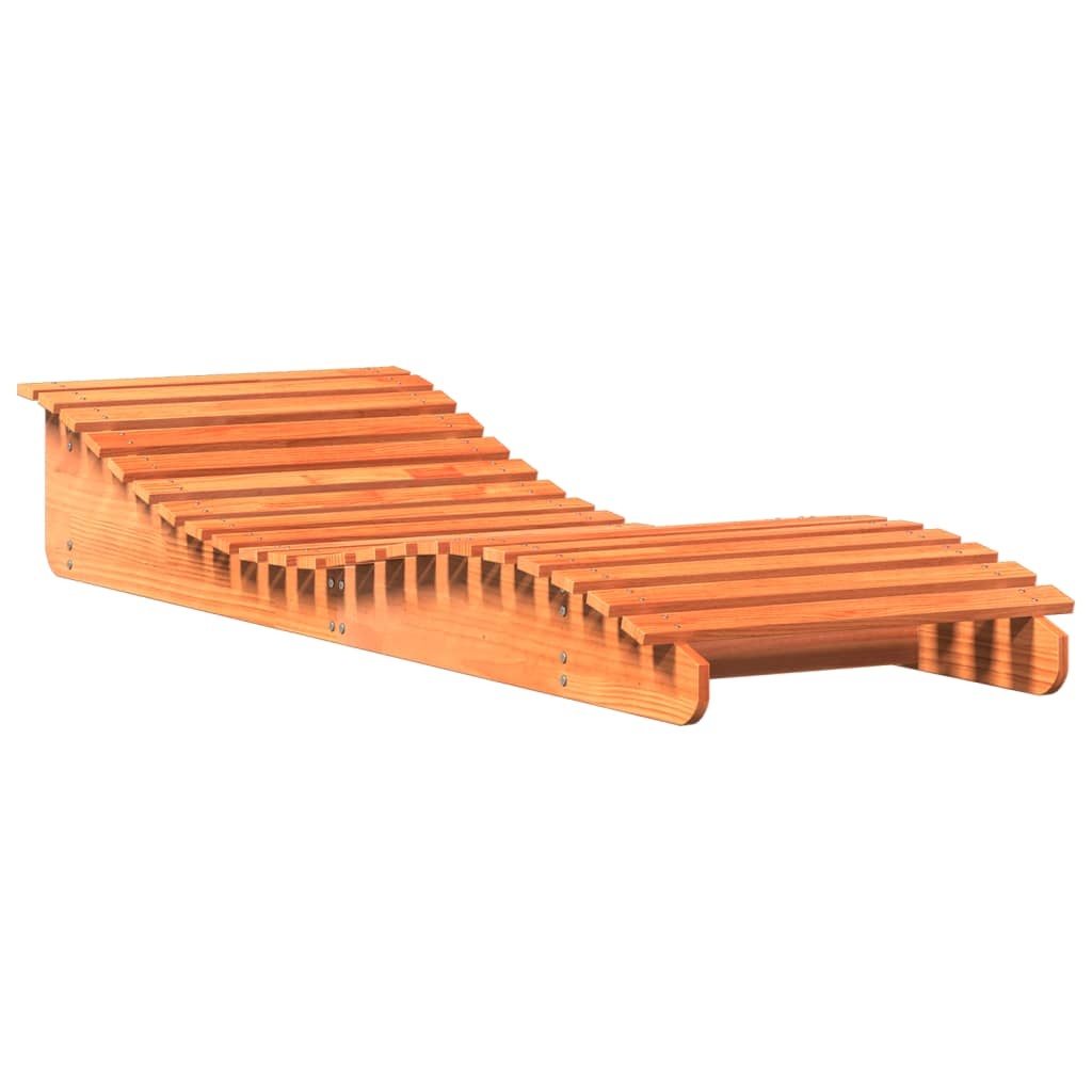 VidaXL Ligbed 205x70x31,5 cm massief grenenhout wasbruin