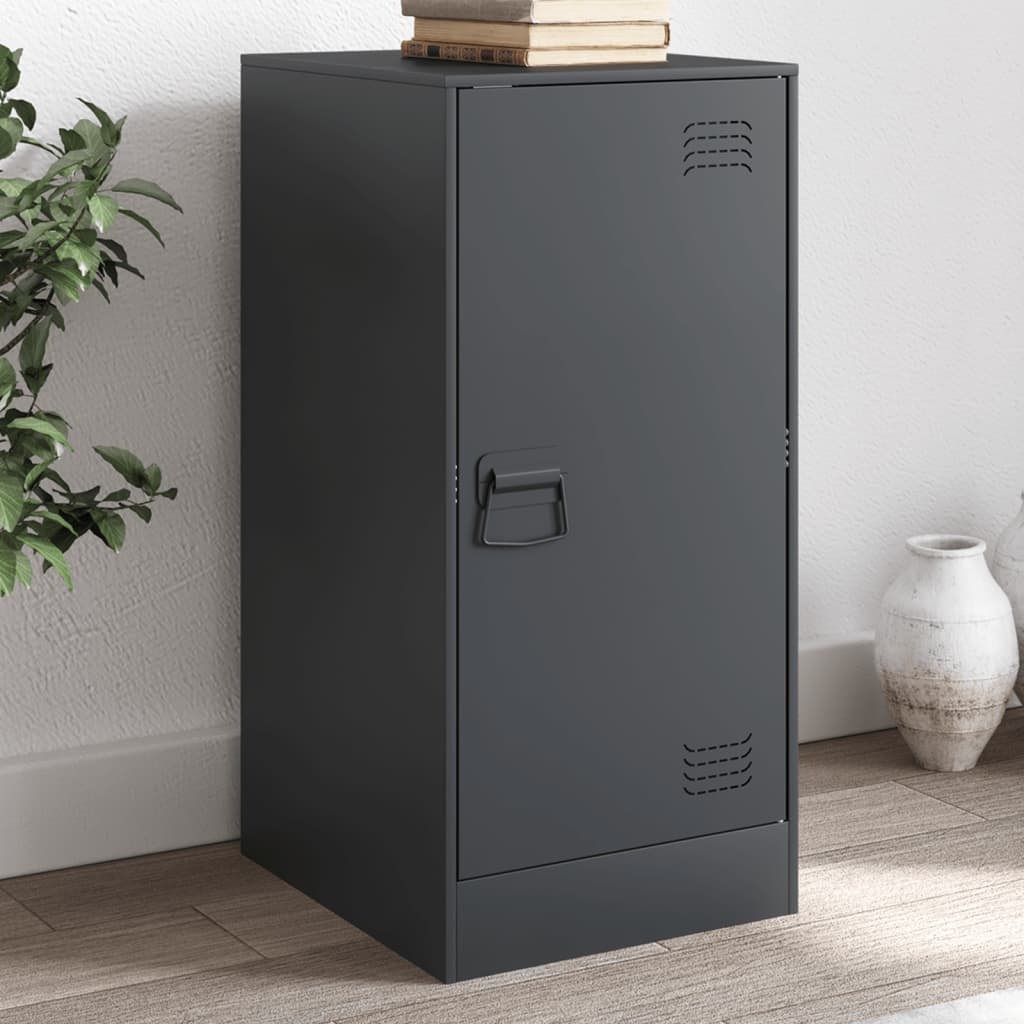 VidaXL Dressoir 34,5x39x73 cm staal antracietkleurig