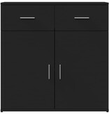 VidaXL Dressoir 79x38x80 cm bewerkt hout zwart