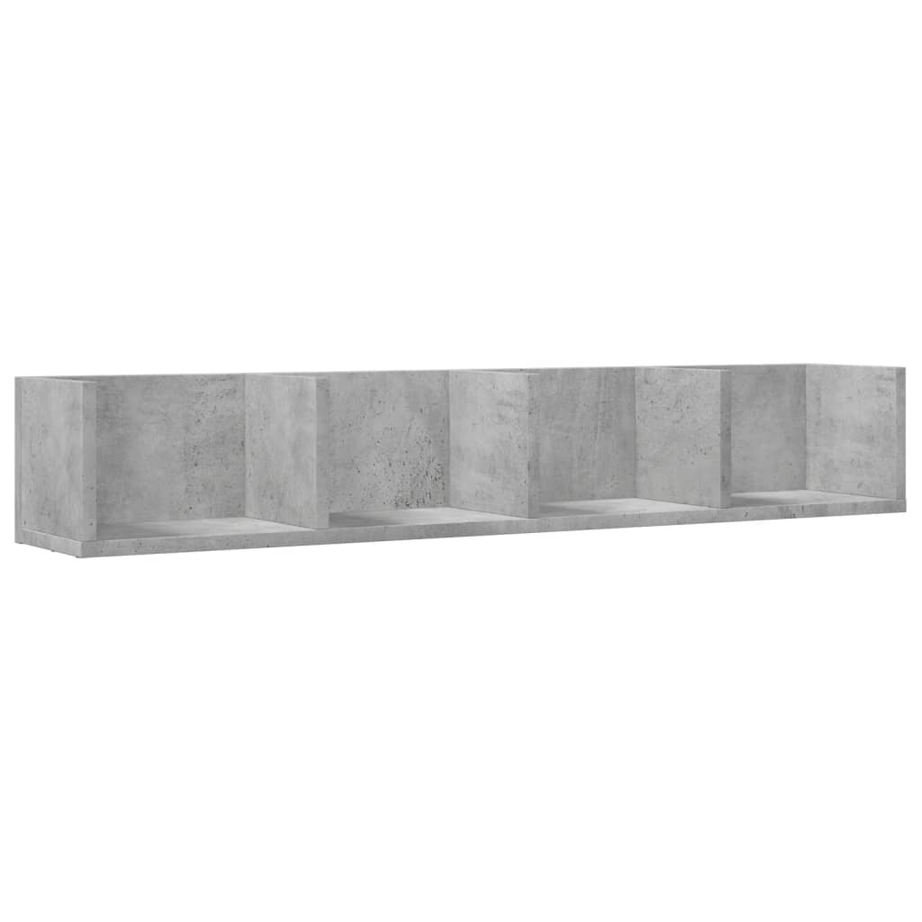 VidaXL Wandkast 99x18x16,5 cm bewerkt hout betongrijs