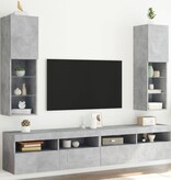 VidaXL Tv-meubels met LED-verlichting 2 st 30,5x30x102 cm betongrijs