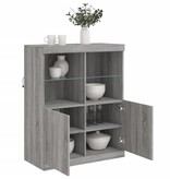 VidaXL Dressoir met LED-verlichting 81x37x100 cm grijs sonoma eiken