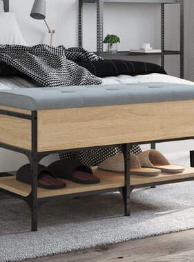 VidaXL Schoenenbank 82x42x45 cm bewerkt hout sonoma eikenkleurig