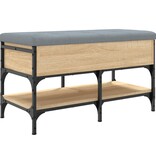 VidaXL Schoenenbank 82x42x45 cm bewerkt hout sonoma eikenkleurig