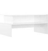 VidaXL Salontafel 90x55x42,5 cm bewerkt hout hoogglans wit