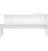 VidaXL Salontafel 90x55x42,5 cm bewerkt hout hoogglans wit