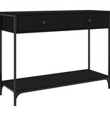 VidaXL Wandtafel 100x34,5x75 cm bewerkt hout zwart