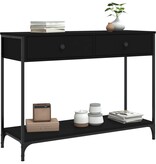 VidaXL Wandtafel 100x34,5x75 cm bewerkt hout zwart