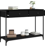 VidaXL Wandtafel 100x34,5x75 cm bewerkt hout zwart