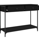 VidaXL Wandtafel 100x34,5x75 cm bewerkt hout zwart