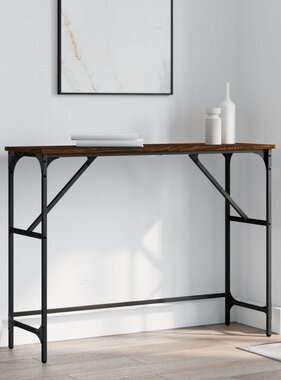 VidaXL Wandtafel 100x32x75 cm bewerkt hout bruin eikenkleur