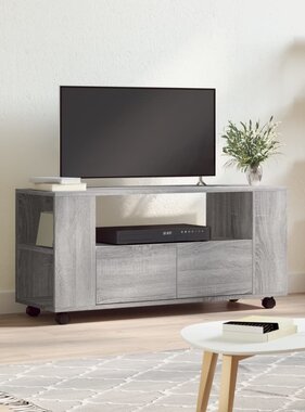 VidaXL Tv-meubel 102x34,5x43 cm bewerkt hout grijs sonoma eikenkleurig
