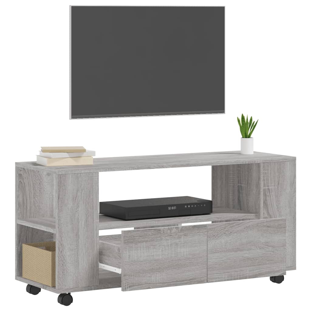 VidaXL Tv-meubel 102x34,5x43 cm bewerkt hout grijs sonoma eikenkleurig