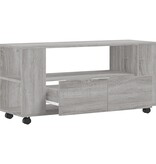 VidaXL Tv-meubel 102x34,5x43 cm bewerkt hout grijs sonoma eikenkleurig