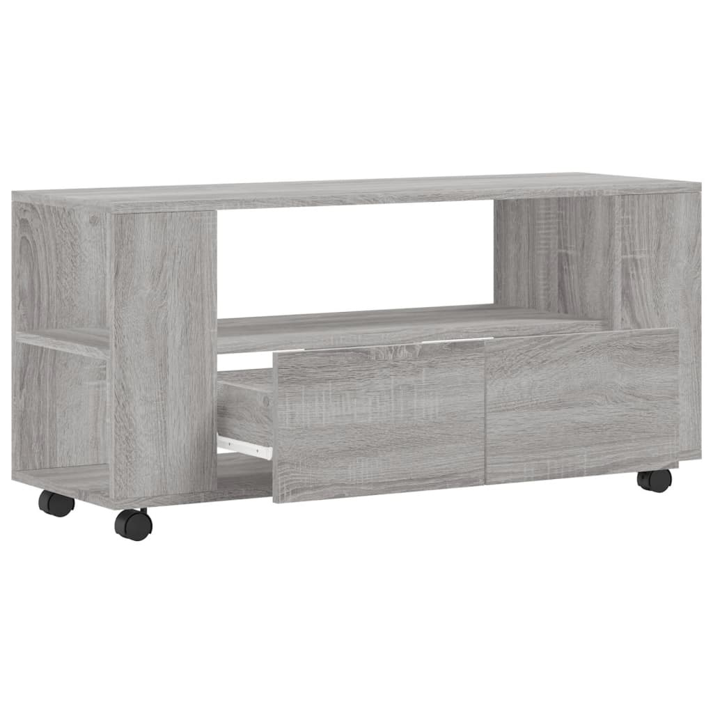 VidaXL Tv-meubel 102x34,5x43 cm bewerkt hout grijs sonoma eikenkleurig