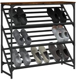 VidaXL Schoenenrek 90x30x85 cm bewerkt hout gerookt eikenkleurig