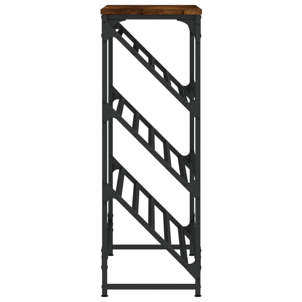 VidaXL Schoenenrek 90x30x85 cm bewerkt hout gerookt eikenkleurig