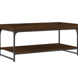 VidaXL Salontafel 100x49x45 cm bewerkt hout bruin eikenkleur