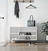 VidaXL Schoenenkast 102x36x60 cm bewerkt hout wit