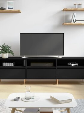 VidaXL Tv-meubel 150x30x44,5 cm bewerkt hout zwart